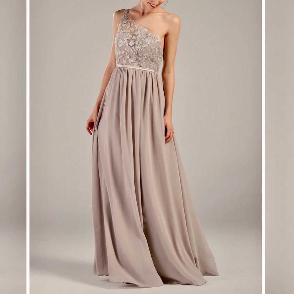 Pink One Shoulder Gown - Picture 9 of 10